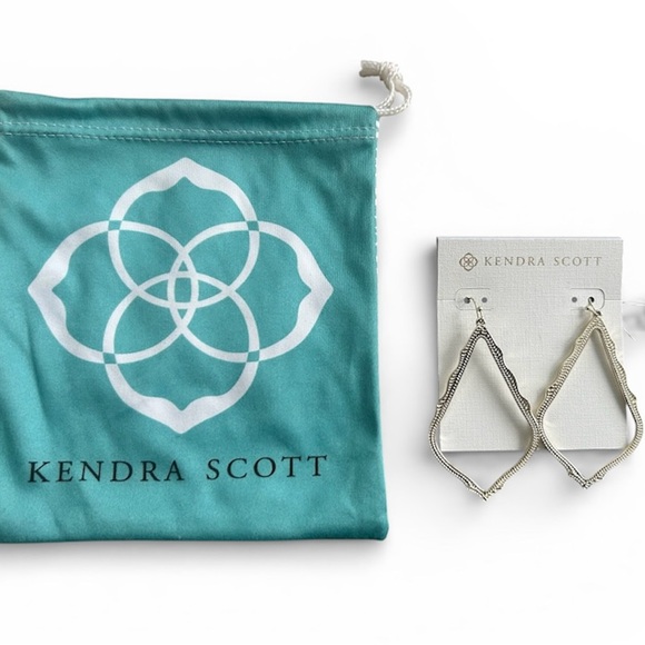 Kendra Scott Sophee Drop Gold Earrings W/ Pouch NWT - Picture 2 of 5